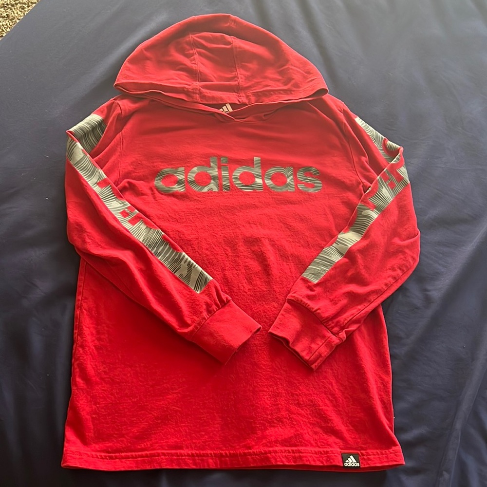 Boys size 8 adidas hooded long sleeve